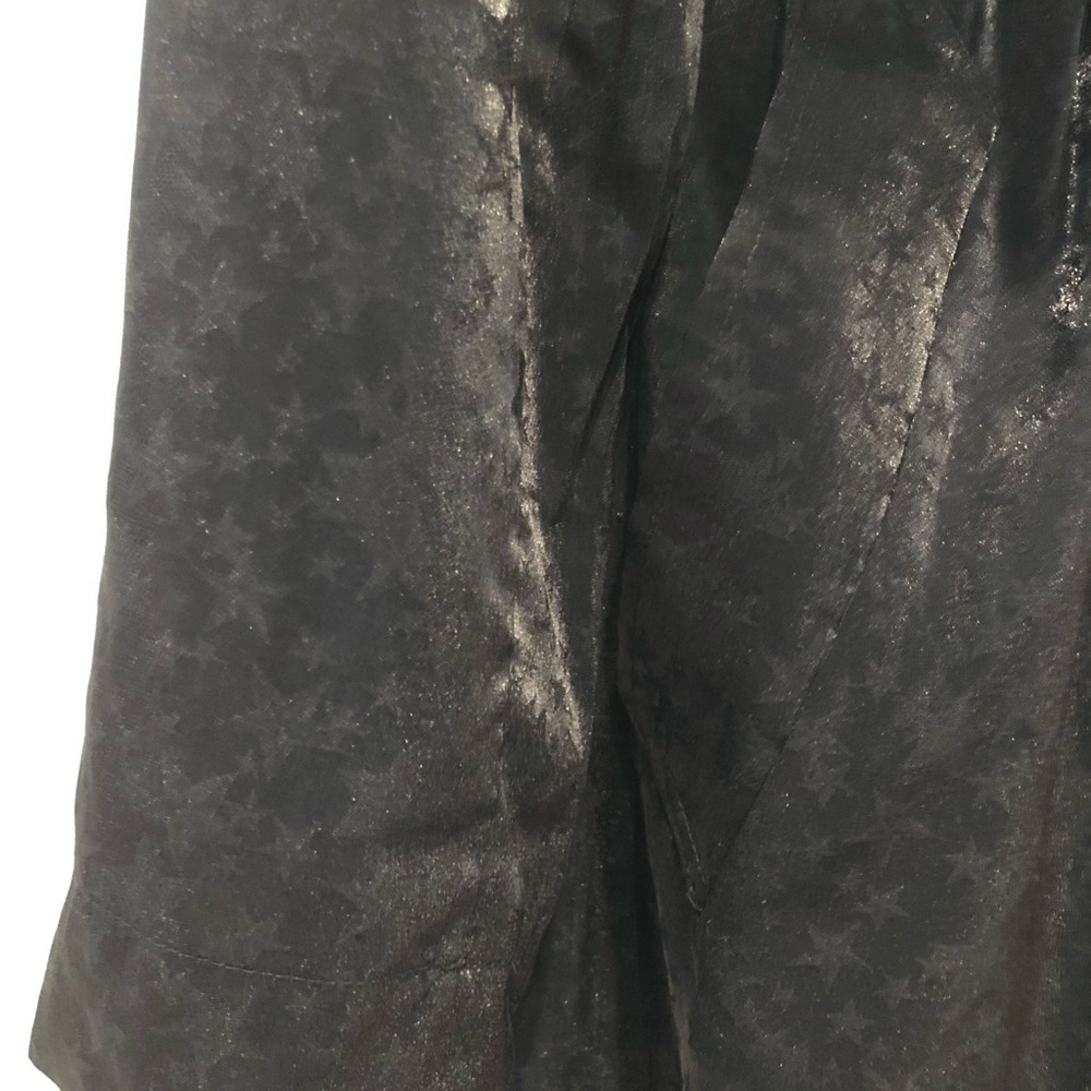 RtA Black Karina Shimmery Star Design Trench Coat M $594 - Picture 5 of 10